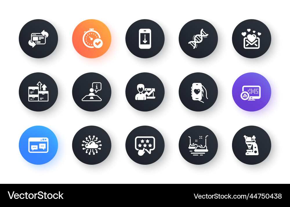 Minimal set of love mail interview and browser Minimal set of love mail interview and browser vector image