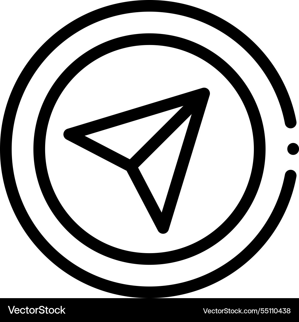 Navigator icon thin linear style design isolated Vector Image