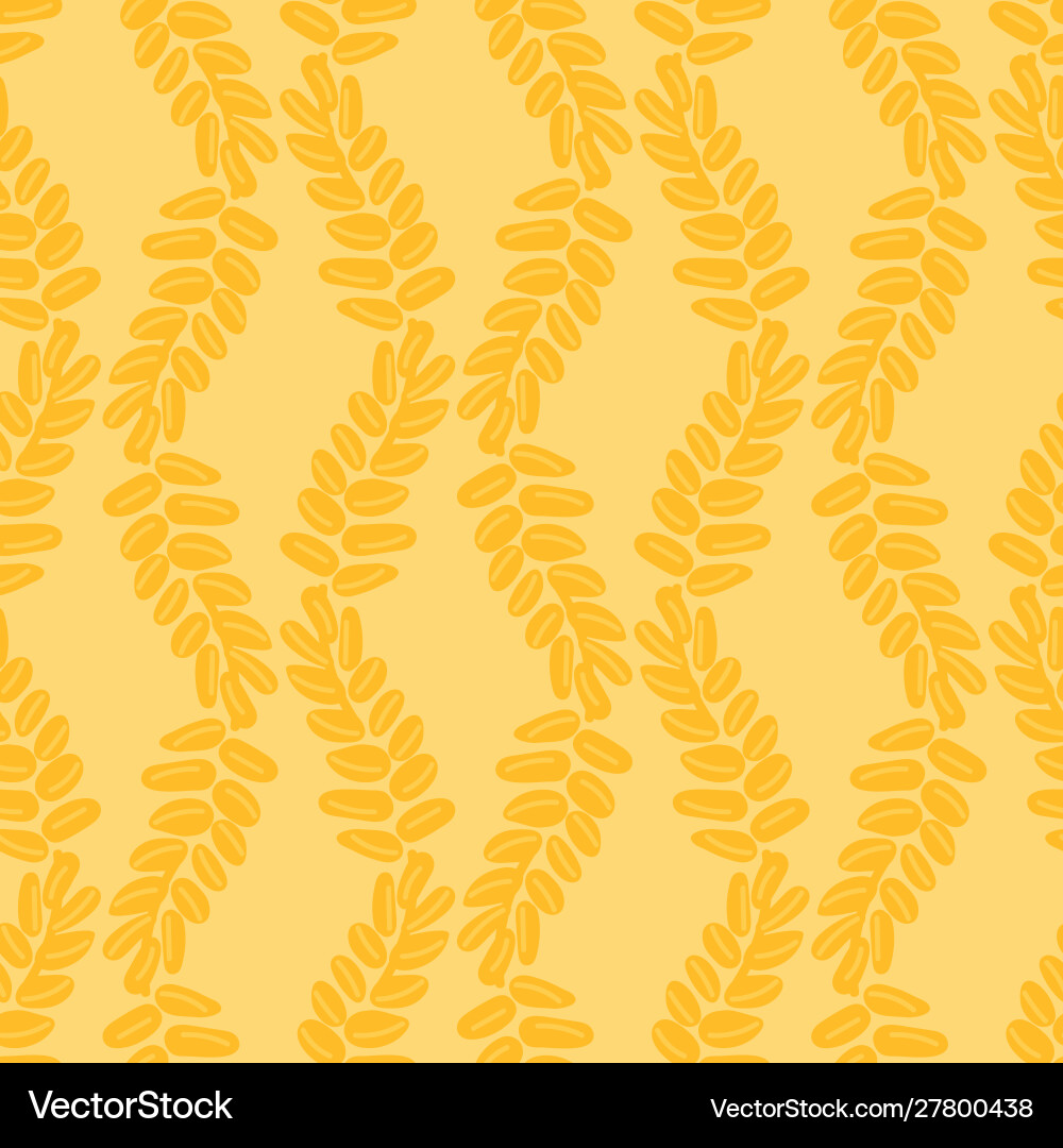Seamless pattern with yellow wheat shapes Seamless pattern with yellow wheat shapes vector image