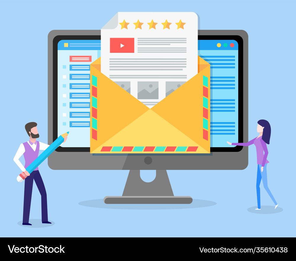 Sending message notification man holding Vector Image