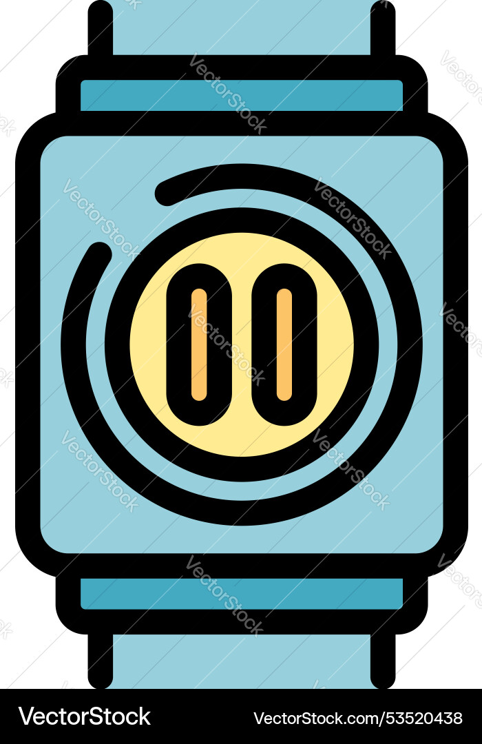 Smartwatch displaying pause button icon Smartwatch displaying pause button icon vector image