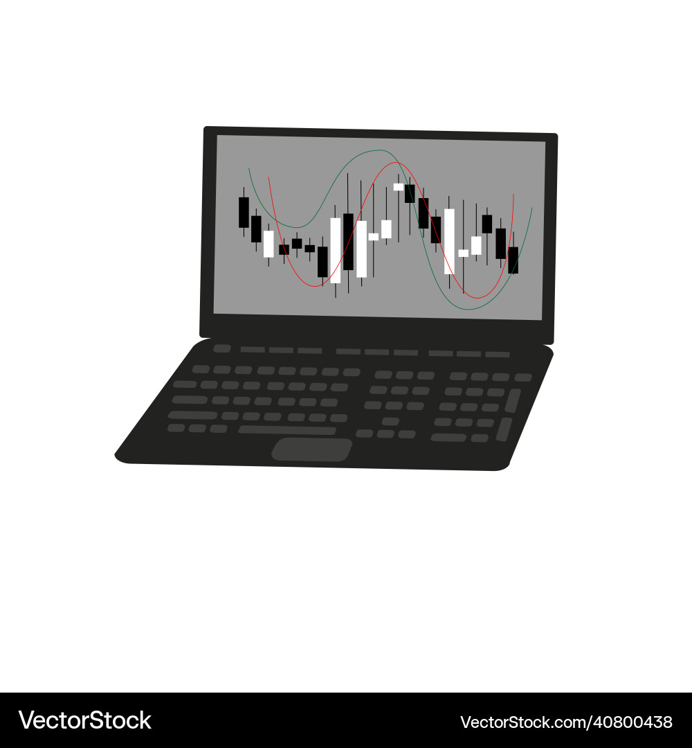 Technical analysis of stock trading Vector Image