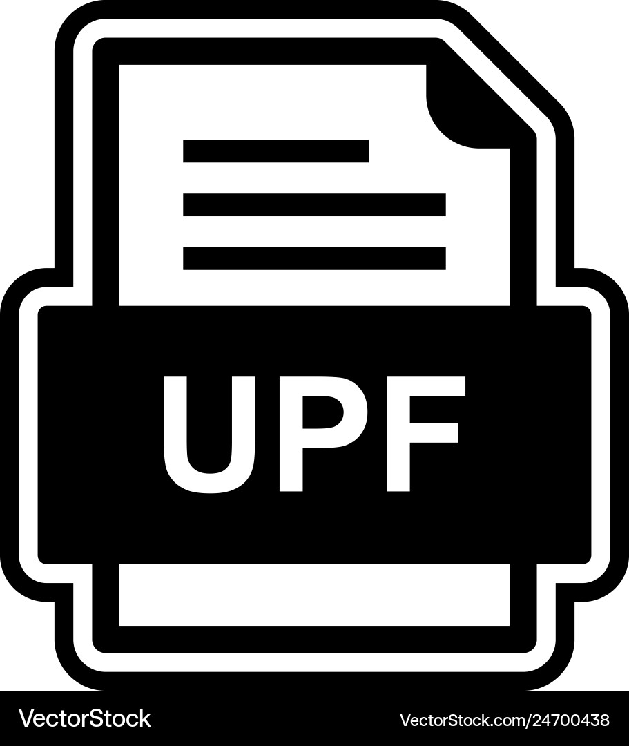 Upf file document icon vector image