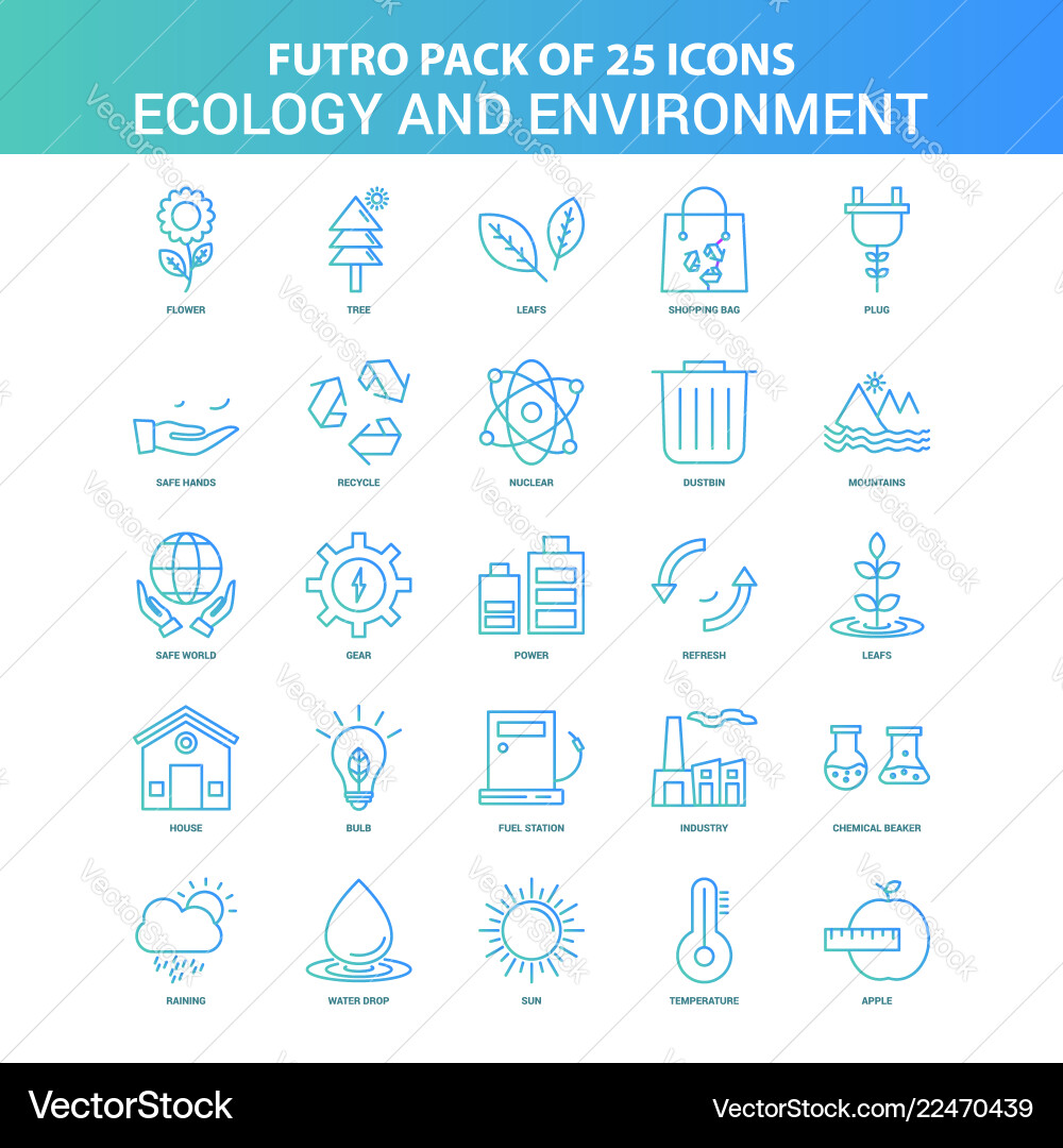 25 grüne und blaue futuro Ökologie Umwelt 25 grüne und blaue futuro Ökologie Umwelt vektorbild