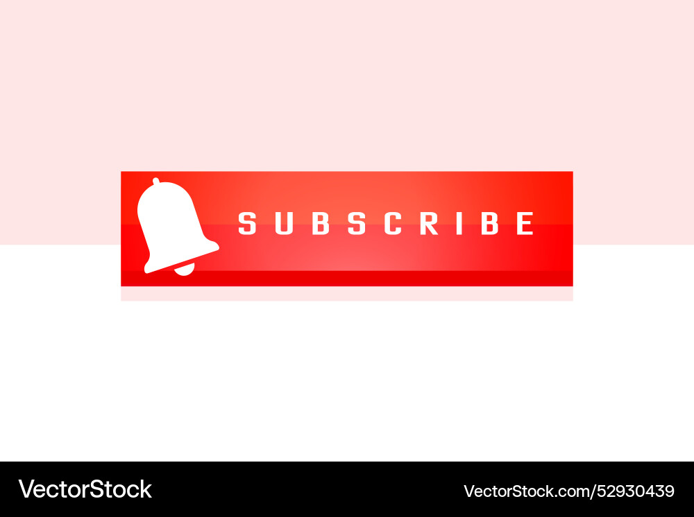 3d style red subscription button for web vector image