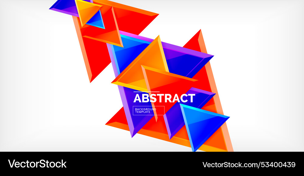 Abstract background - glossy triangles Vector Image
