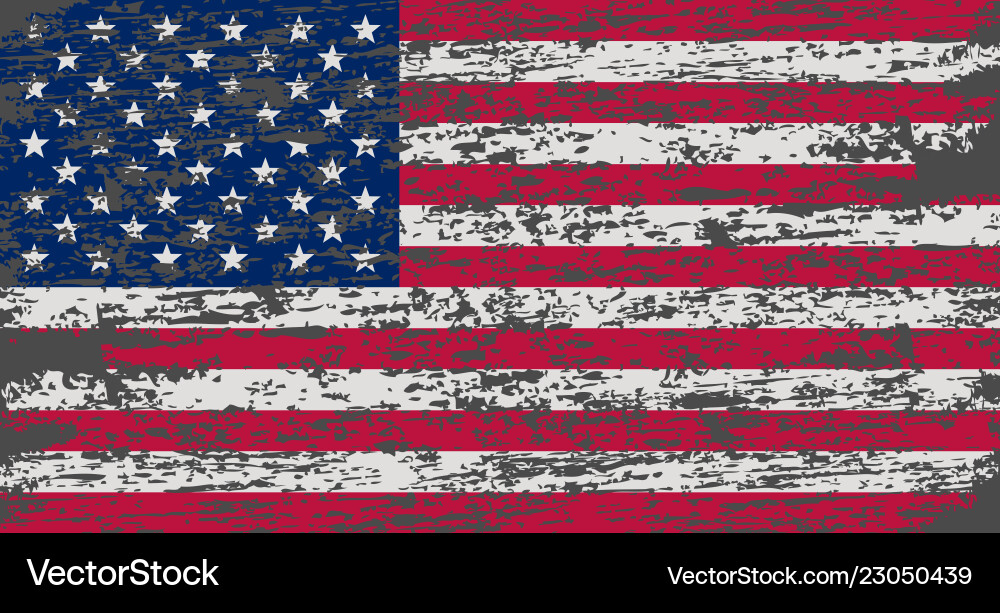 American flag brush painted of usa hand American flag brush painted of usa hand vector image