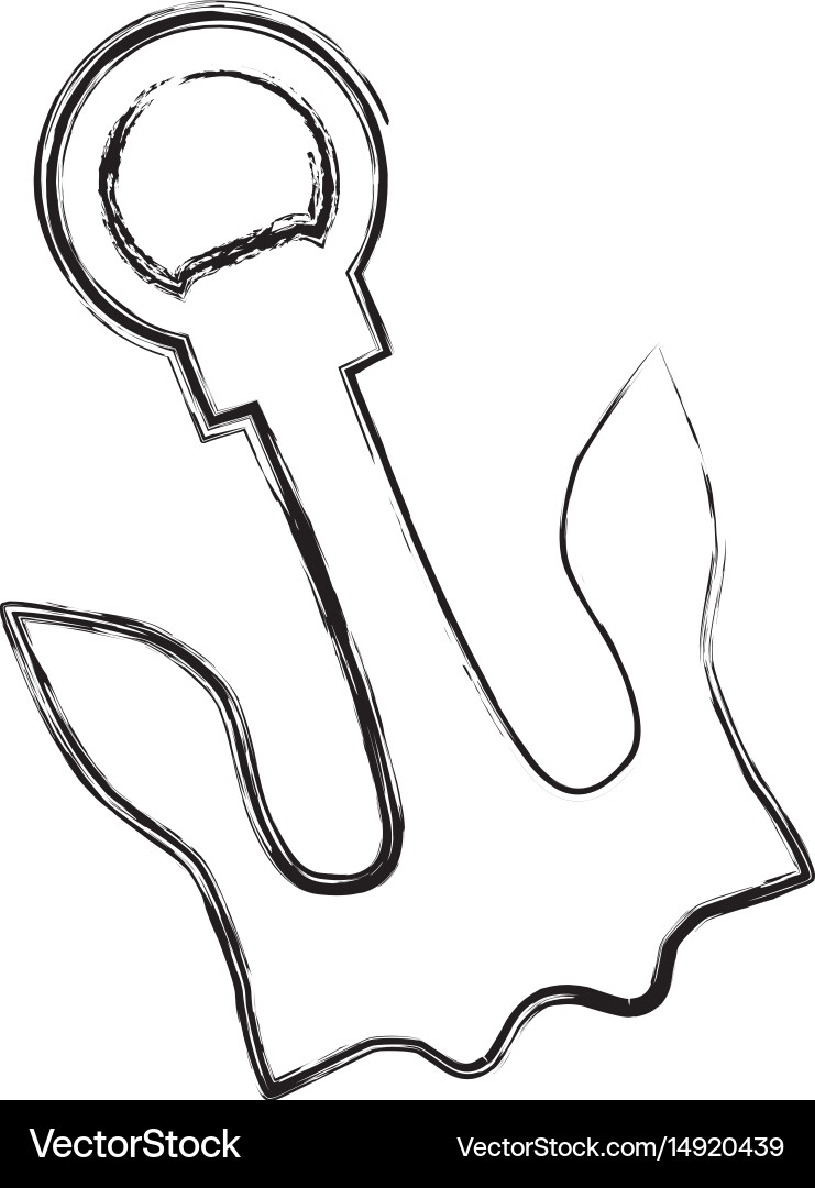 Anchor nautical object Vector Image