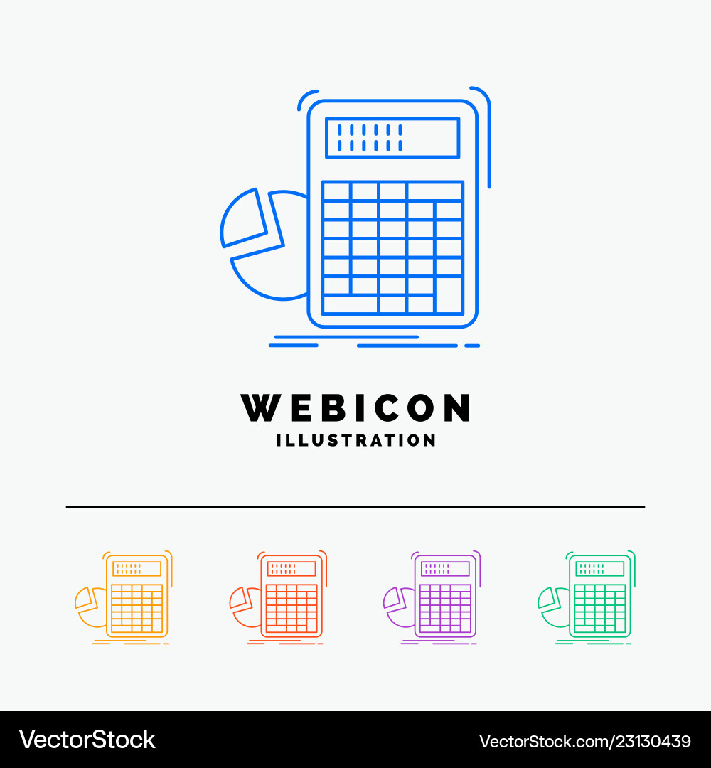 Calculator calculation math progress graph 5 Calculator calculation math progress graph 5 Vector Image