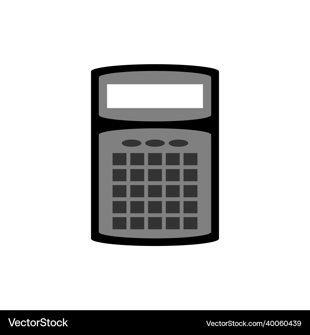 Calculator icon with square and oval buttons Vector Image