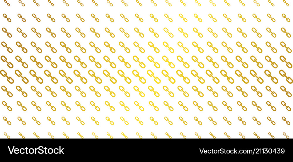 Chain golden halftone array Chain golden halftone array vector image
