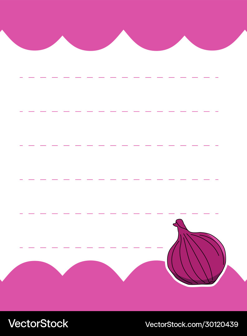 Design element notebook and diary with shallot vector image