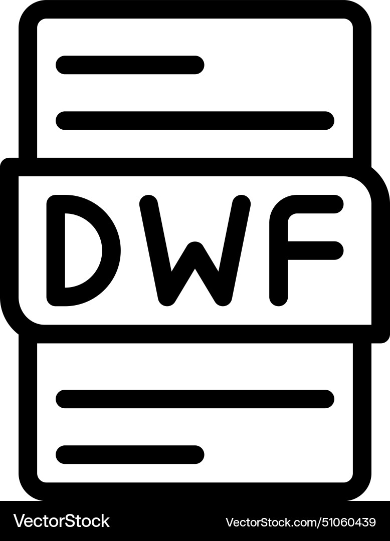 Dwf file type icons document format design Dwf file type icons document format design Vector Image
