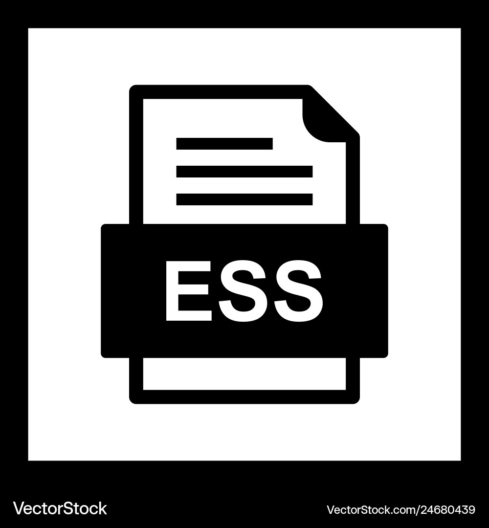 Ess file document icon vector image