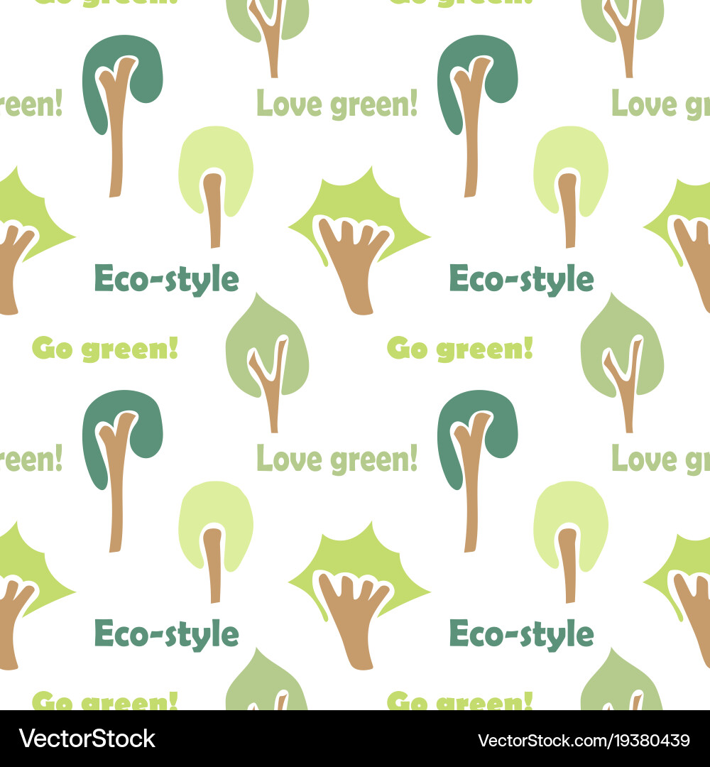 Forest tree seamless pattern light colors Vector Image
