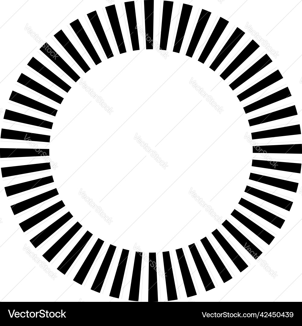 Geometric circle element with dashed lines Vector Image