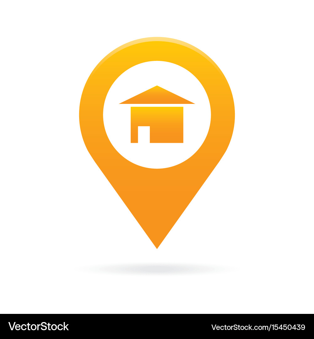 Home house map pointer icon marker gps location Vector Image