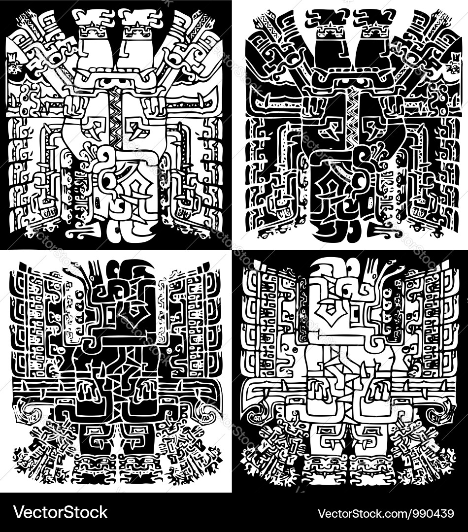 Inca Symbolism & Patterns Vector Image