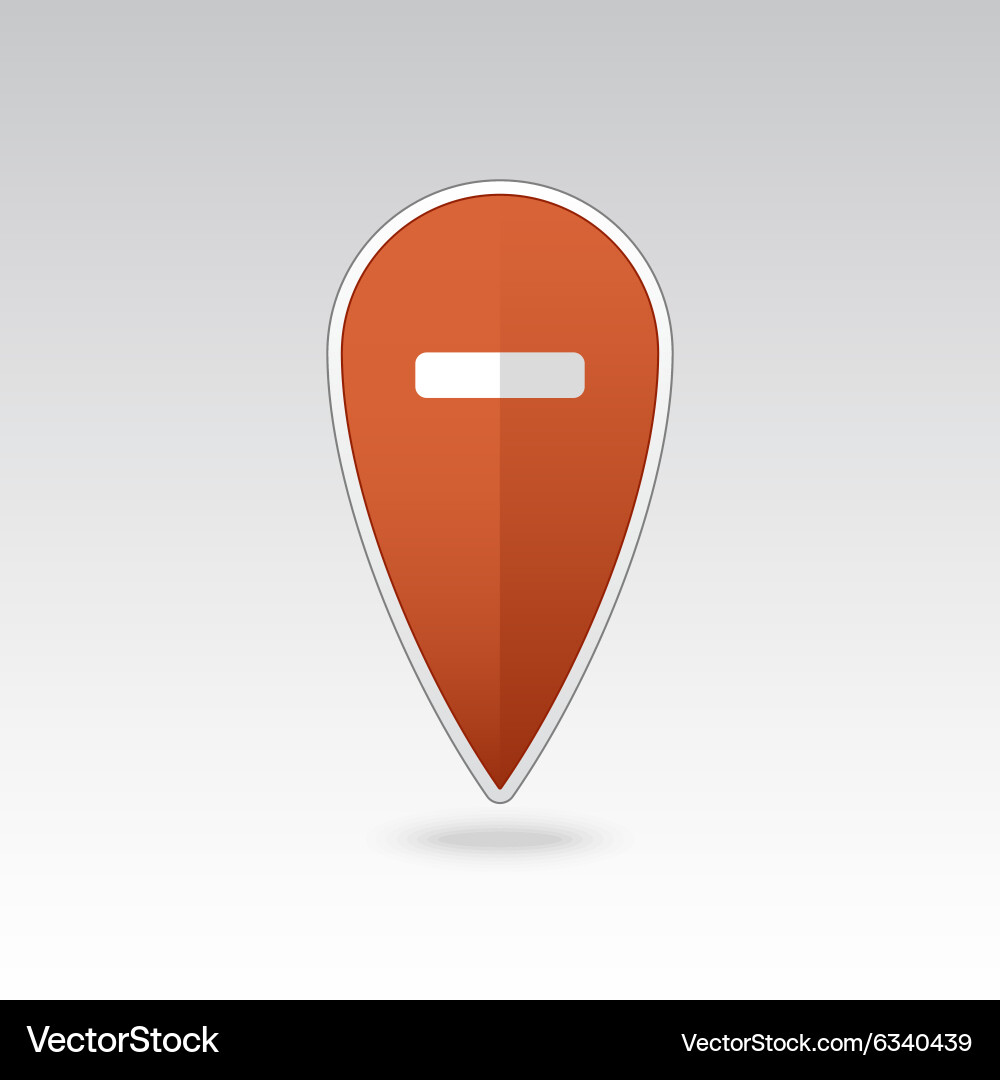 Minus pin map icon pointer markers Vector Image