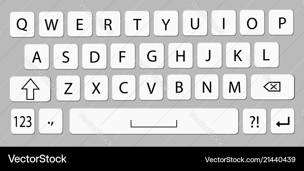 Mobile Keyboard Mockup - Smartphone Keypad vector image