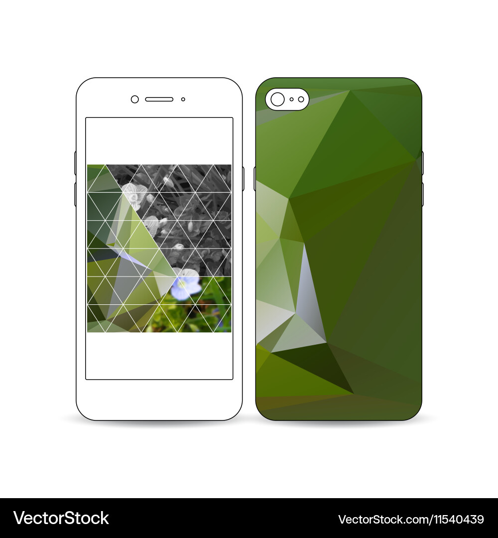 Mobile smartphone with an example of the screen Vector Image