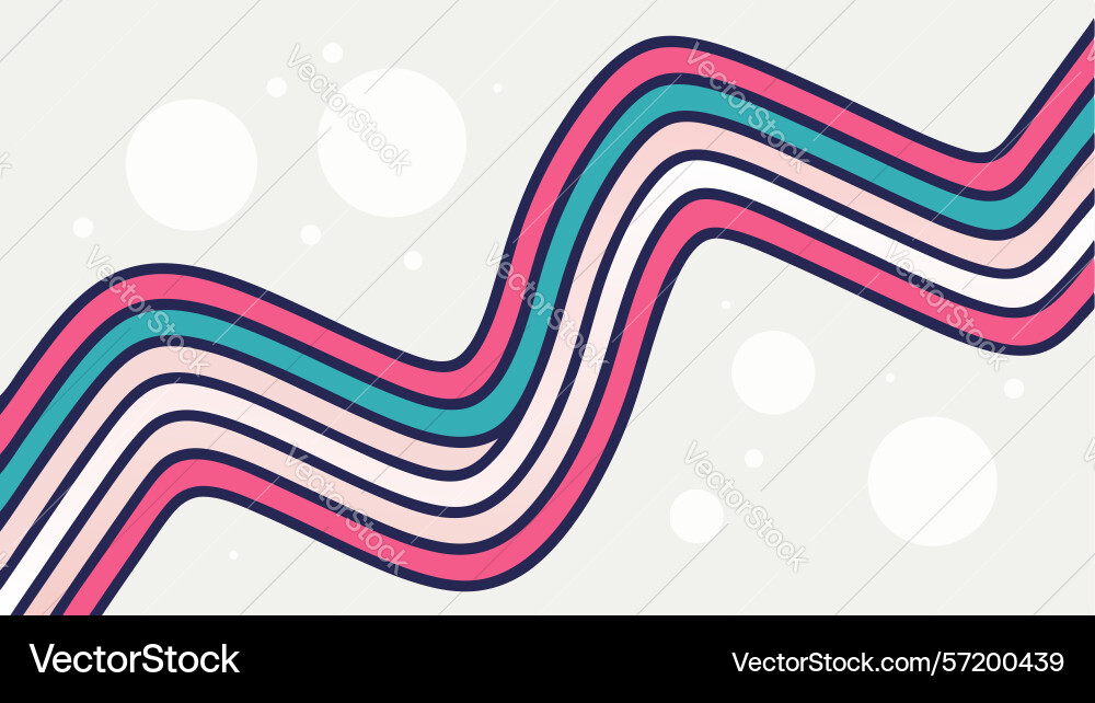 Multicolored wavy lines dynamic abstract pattern vector image