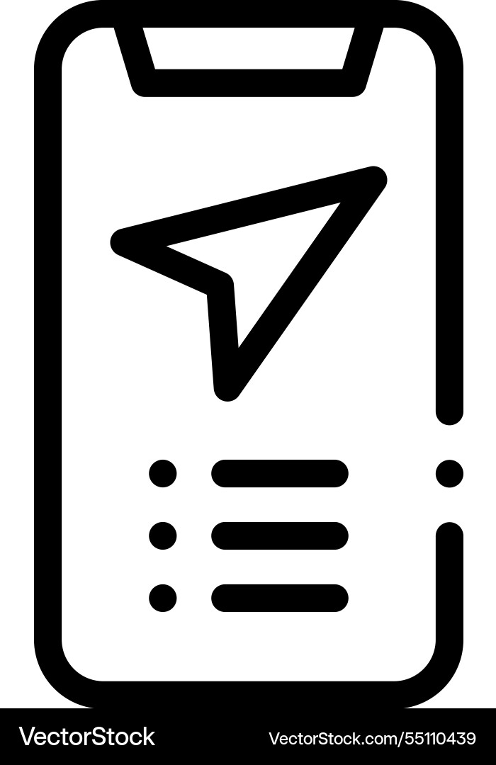 Navigation icon thin linear style design isolated Navigation icon thin linear style design isolated vector image