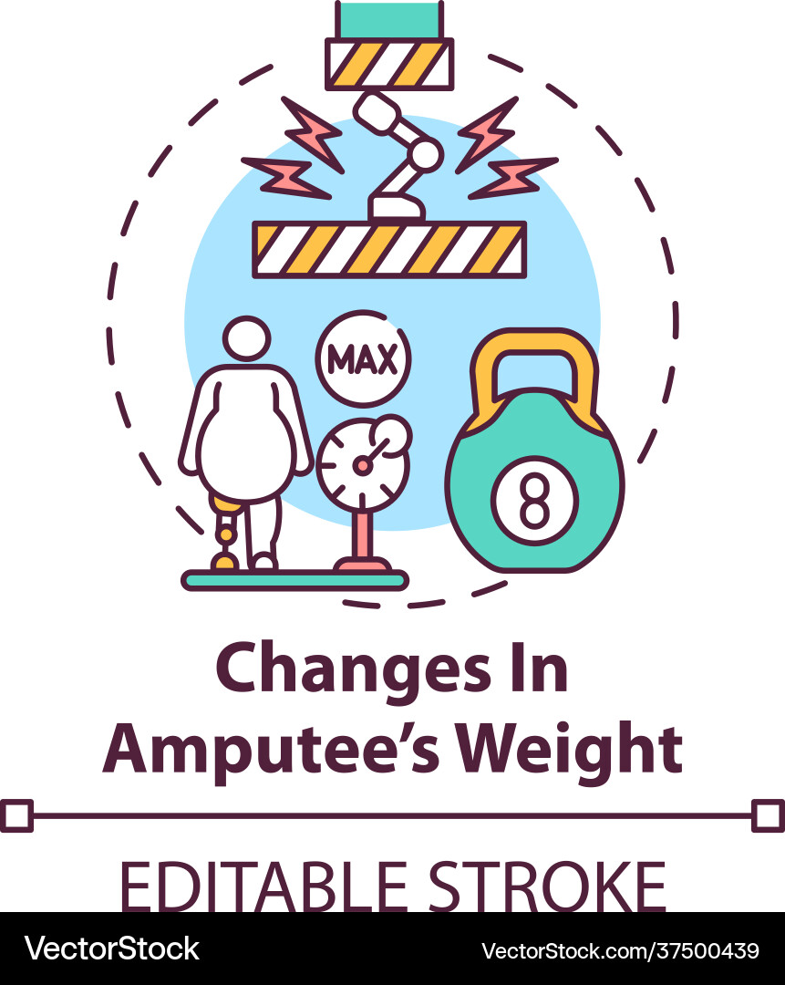 Änderungen amputee weight concept icon Änderungen amputee weight concept icon vektorbild