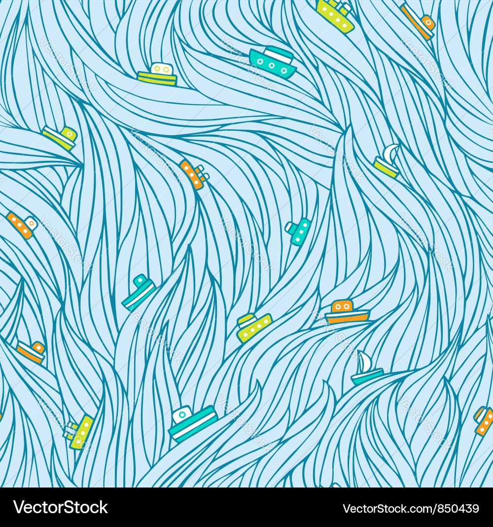 Ocean Waves Pattern vector image