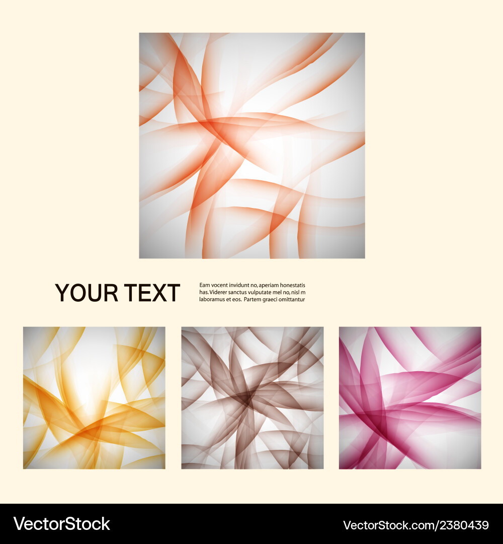 Set of abstract line background eps10 vector image
