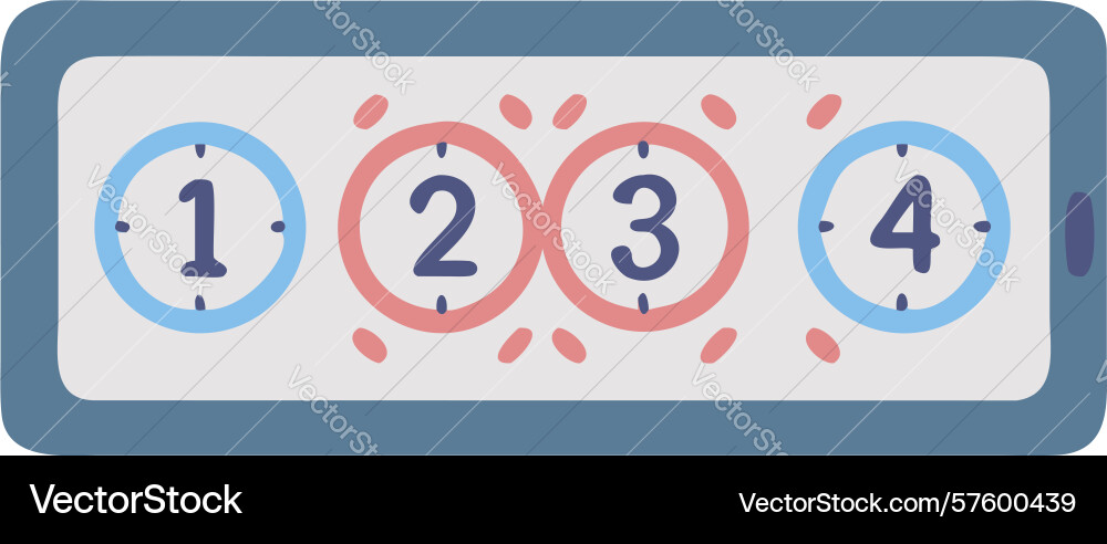 Step-by-step progress numbered bar for sequential vector image