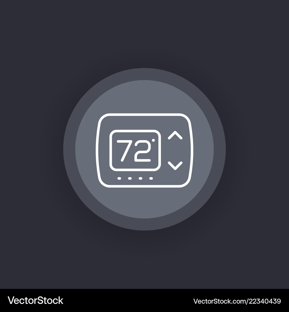 Thermostat icon linear vector image