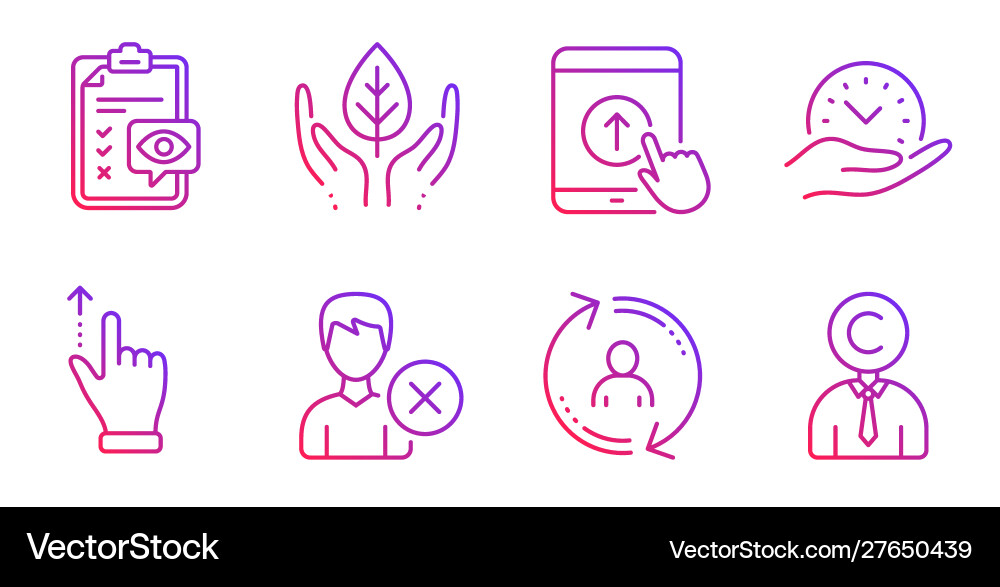 Touchscreen gesture safe time and swipe up icons Touchscreen gesture safe time and swipe up icons Vector Image