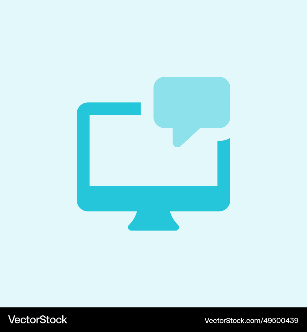 Using a desktop for communication vector image