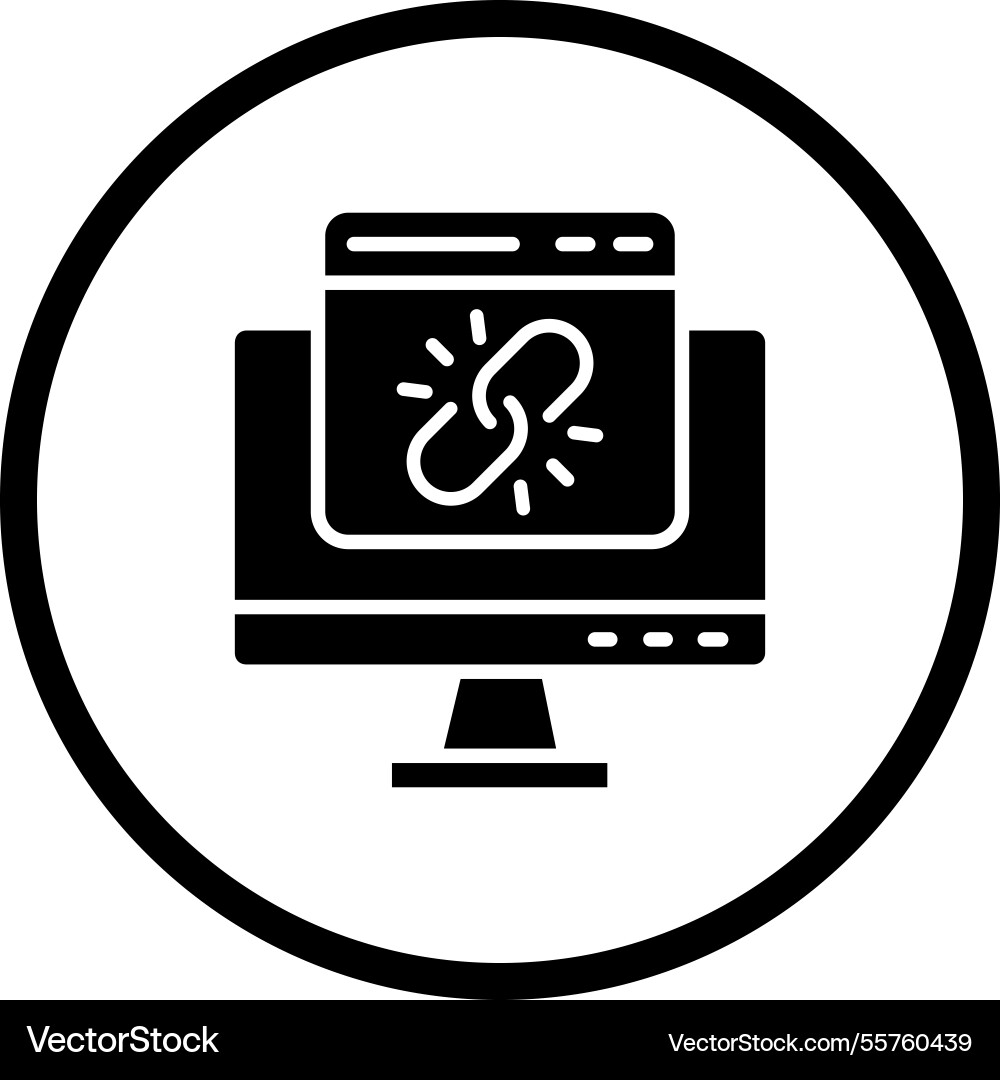 Web link icon design vector image