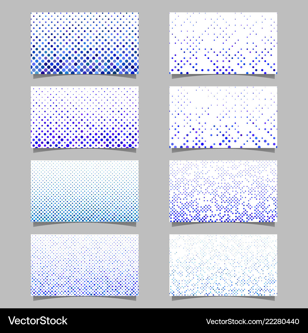 Abstract dot pattern card background template set Abstract dot pattern card background template set vector image
