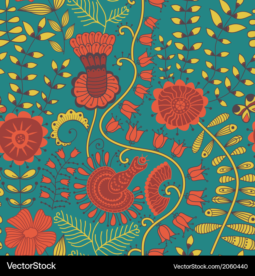 Abstract floral background summer theme seamless Vector Image