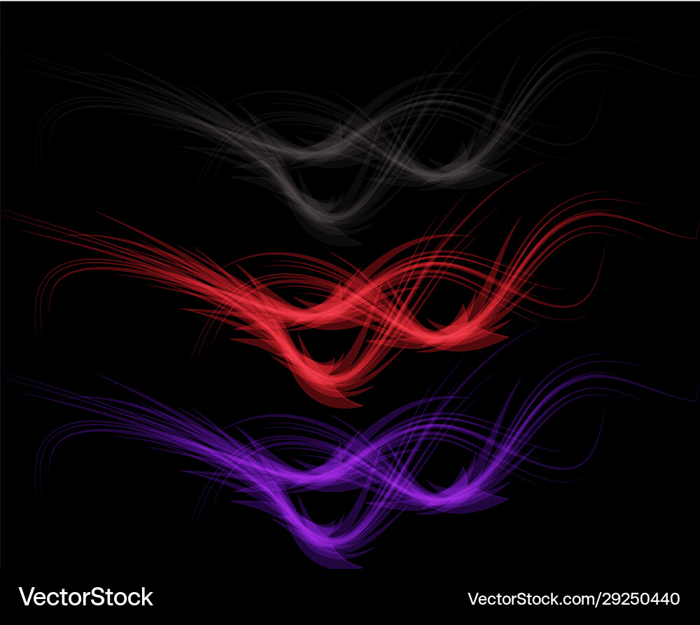Abstract wave design set color waves Abstract wave design set color waves vector image