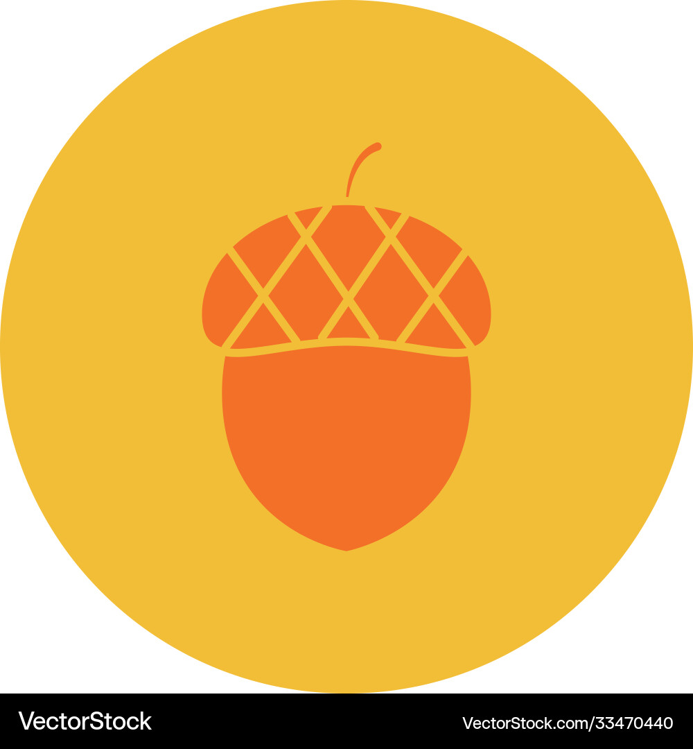 Acorn icon image block style Vector Image