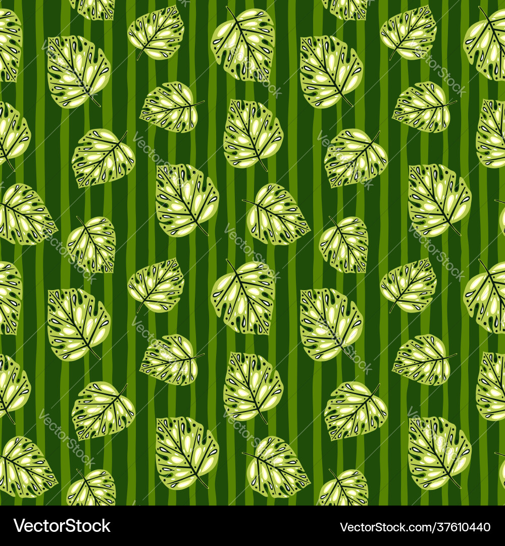 Botanic seamless jungle pattern with random Vector Image