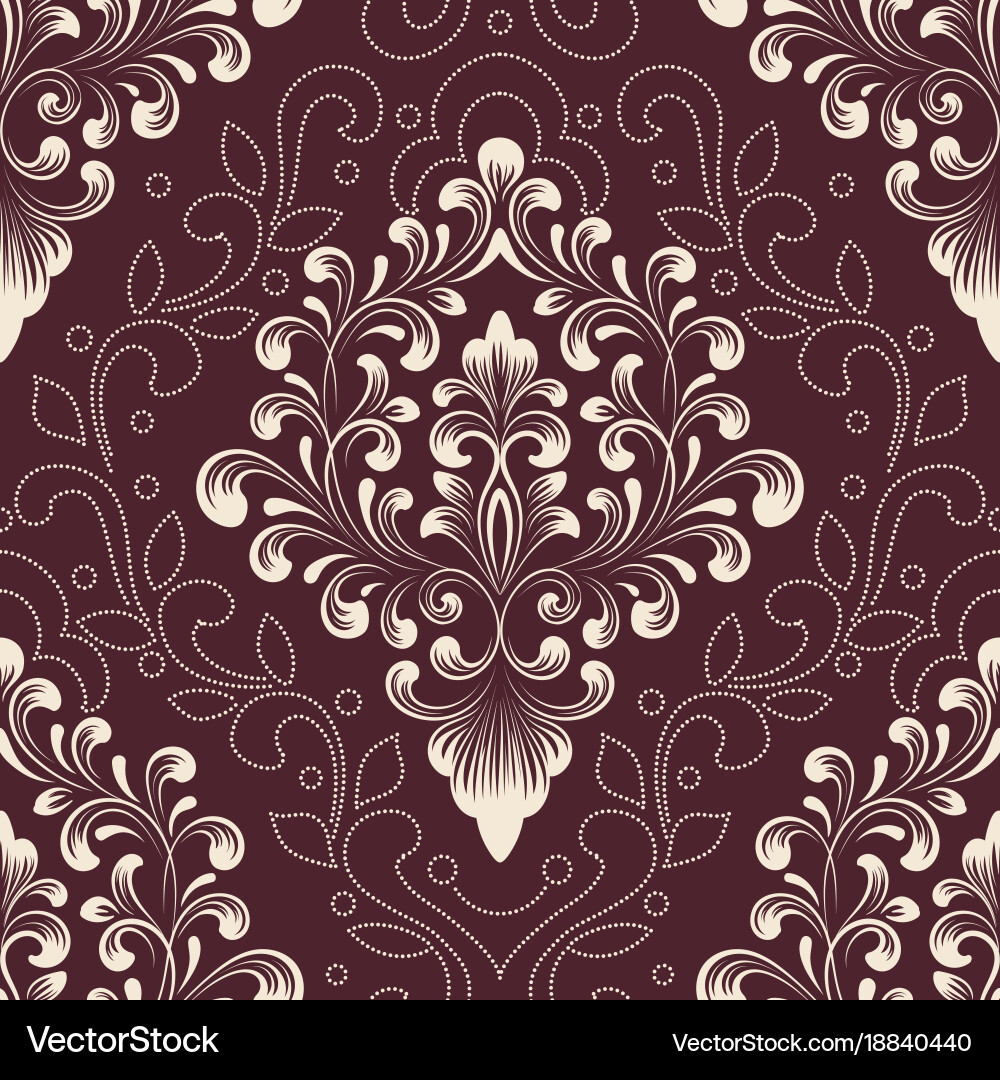 Damask seamless pattern element classical vector image