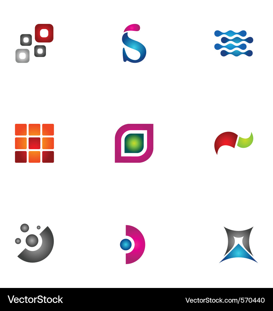 Minimalist Icon Set - Abstract Shapes vector image