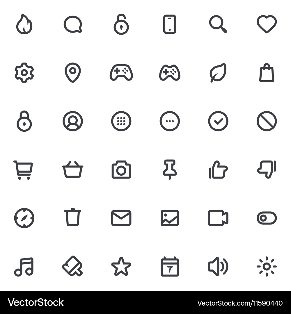 Outline Icon Set - Web & Mobile Vector Image