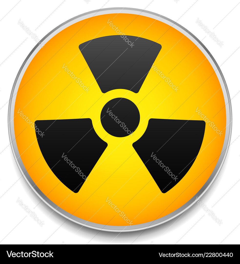 Radiation symbol on circle element Radiation symbol on circle element vector image