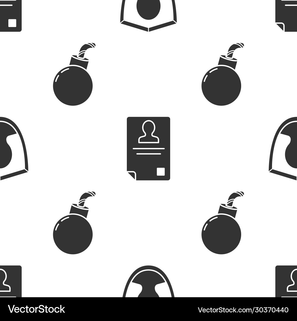 Set user protection identification badge and bomb Vector Image
