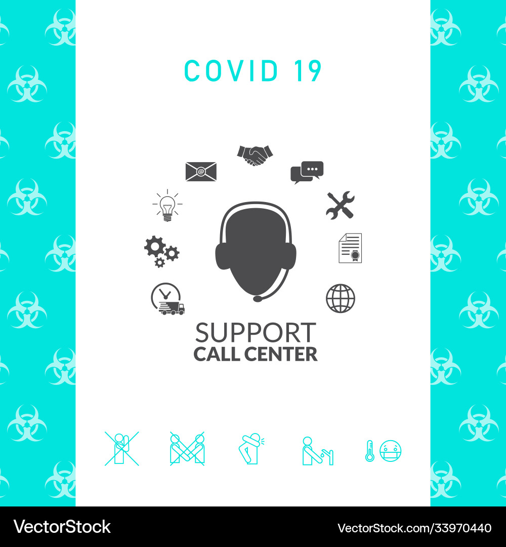 Technical support operator flat icon graphic Vector Image