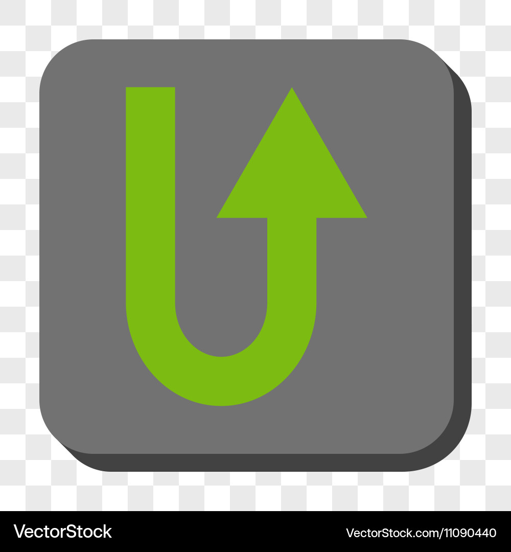 Turn forward rounded square button Vector Image