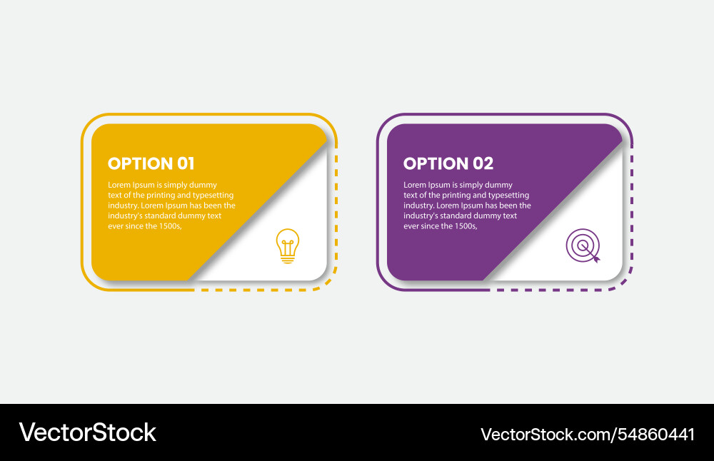 2 step process infographic template element 2 step process infographic template element Vector Image