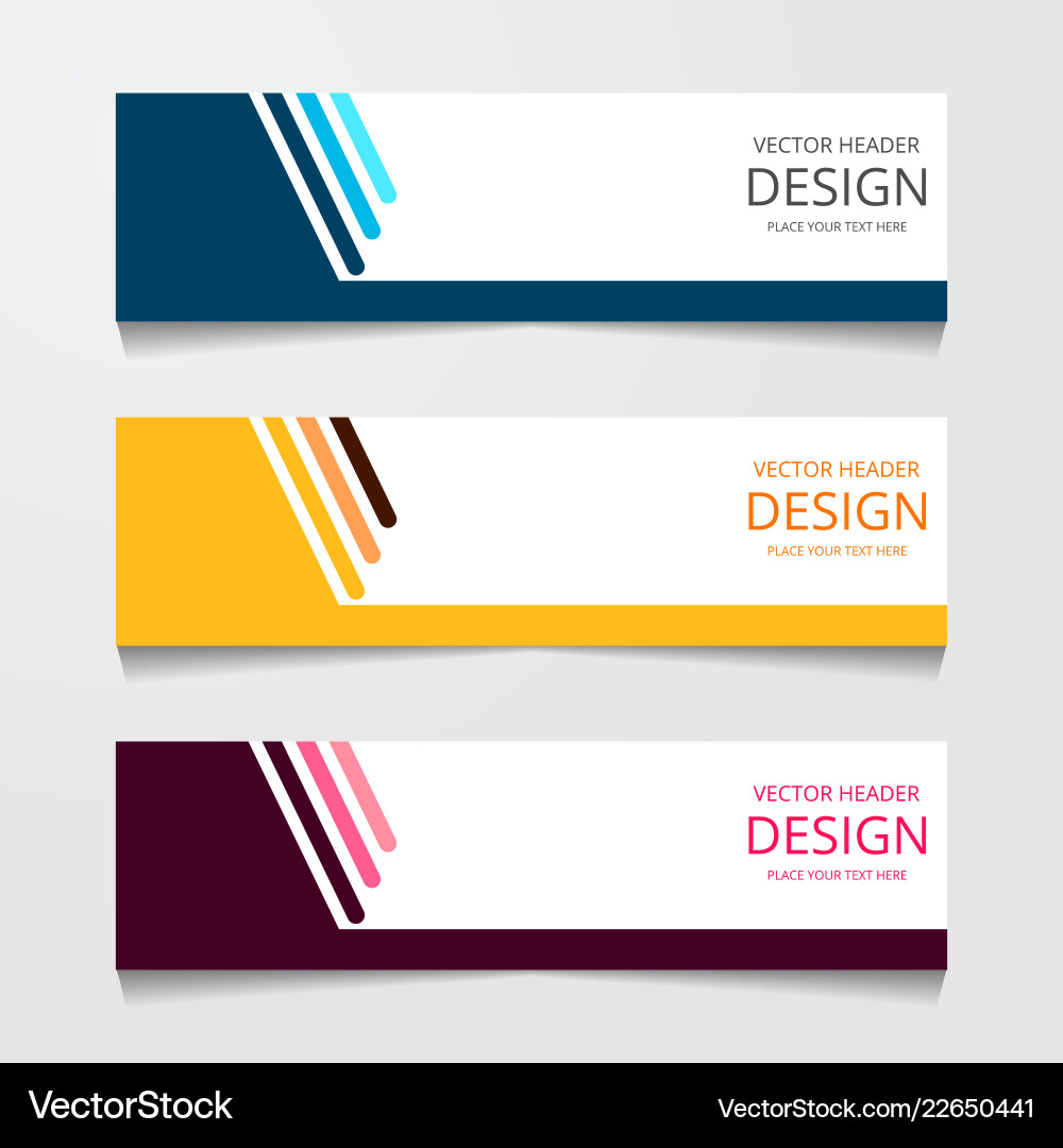 Abstract design banner web template with three Abstract design banner web template with three vector image