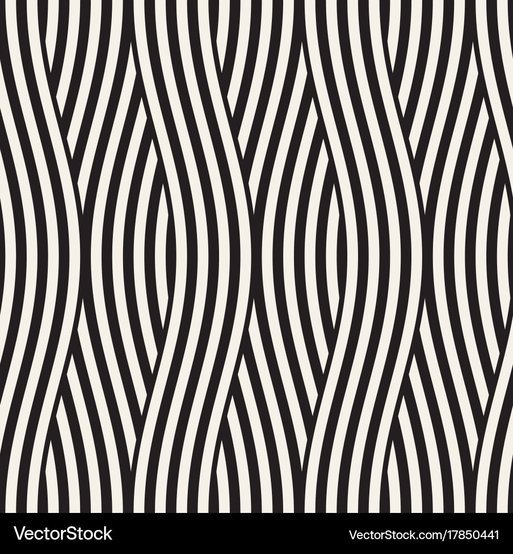Abstract geometric pattern with wavy lines vector image